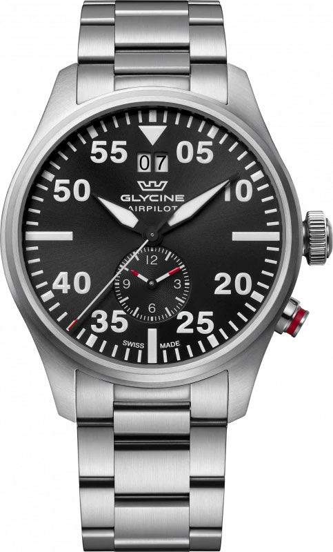 Glycine Watch Airpilot Dual Time 44 - Black