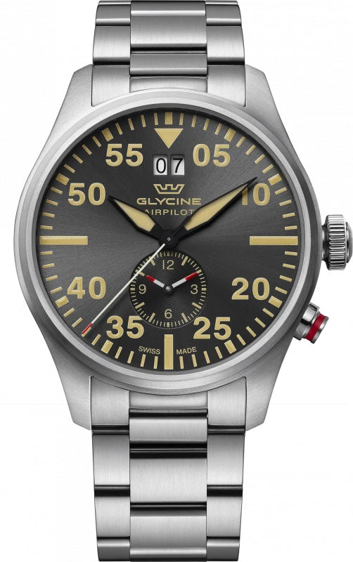 Glycine Watch Airpilot Dual Time 44 - Grey