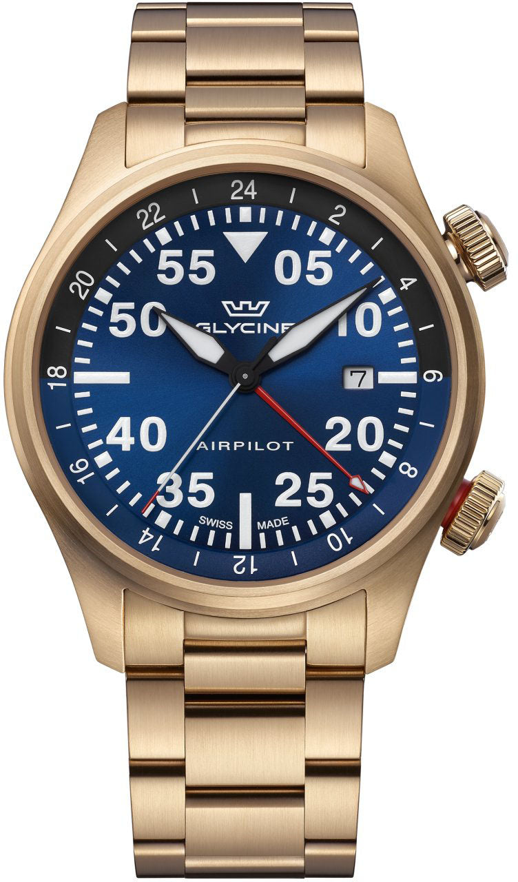 Glycine Watch Airpilot GMT 44 - Blue
