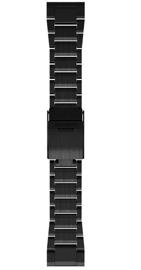 Garmin Watch Band QuickFit 26 Amp Carbon Grey DLC Titanium Band - Silver