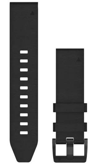 Garmin Watch Band QuickFit 22 Black Leather - Black