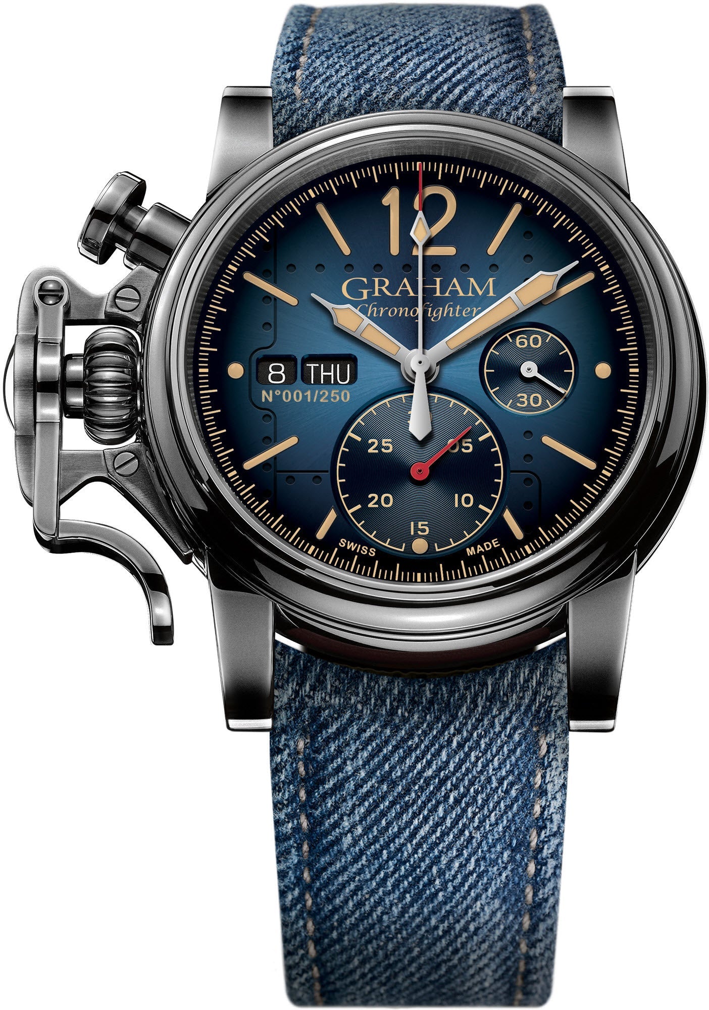 Graham Watch Chronofighter Vintage Aircraft Limited Edition - Blue