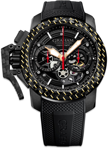 Graham Watch Chronofighter Superlight Carbon Skeleton - Black