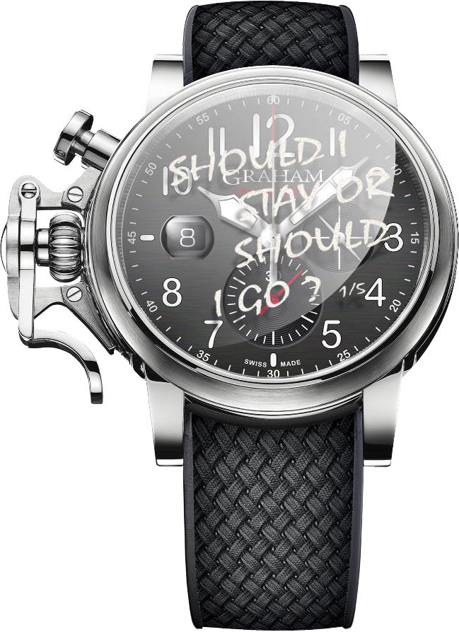 Graham Watch Chronofighter Grand Vintage Graffiti Limited Edition - Black