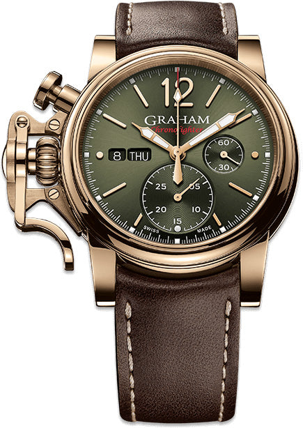 Graham Watch Chronofighter Vintage Bronze Black Gold - Green