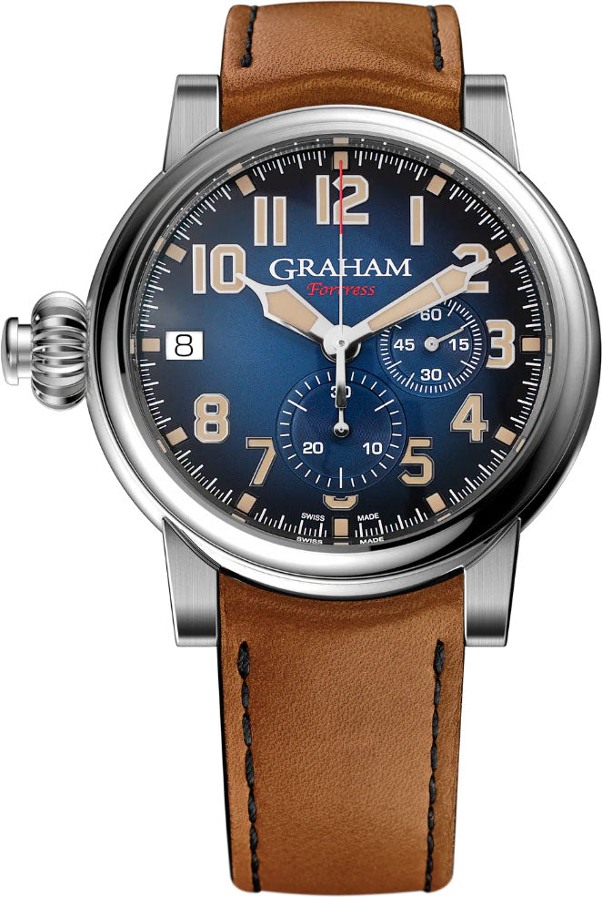 Graham Watch Fortress Monopusher Limited Edition - Blue