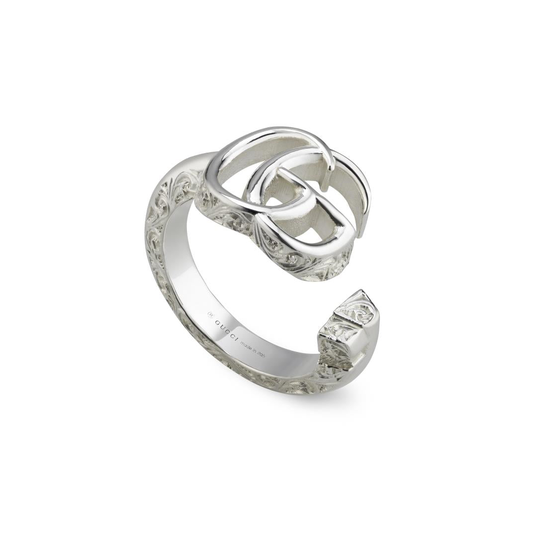 Gucci GG Marmont Sterling Silver Key Band Ring - K.5