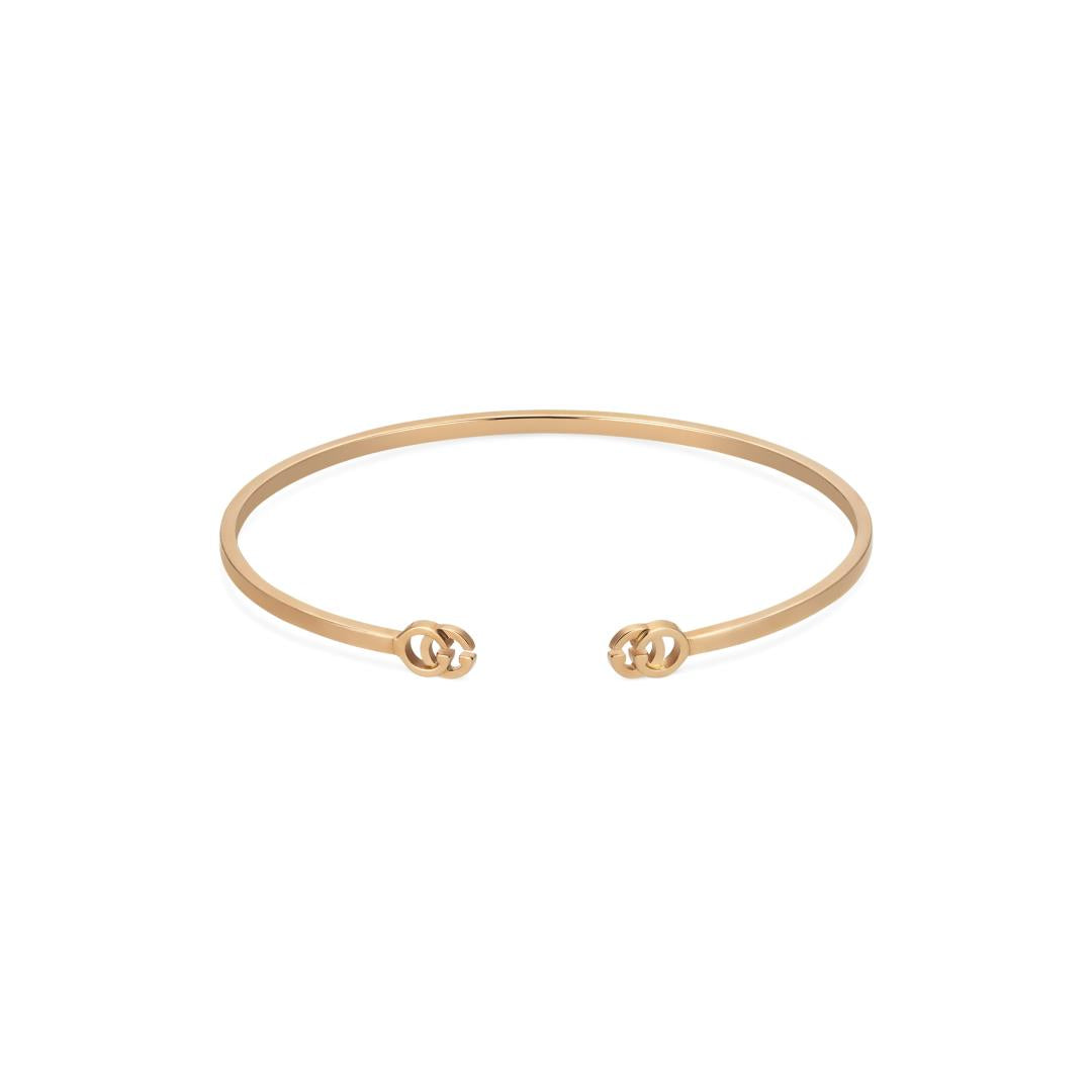 Gucci GG Running 18ct Rose Gold Bangle - 16cm