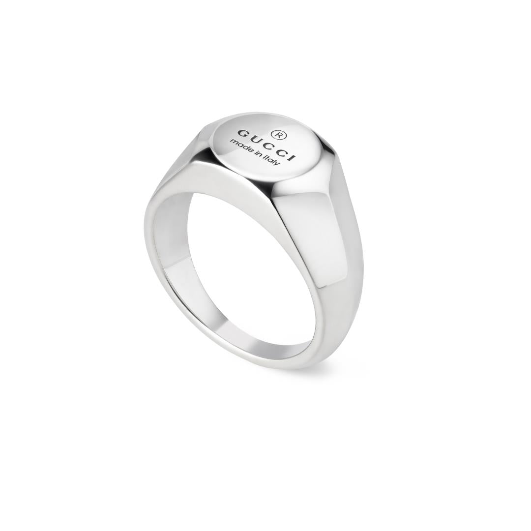 Gucci Trademark Sterling Silver Ring - J