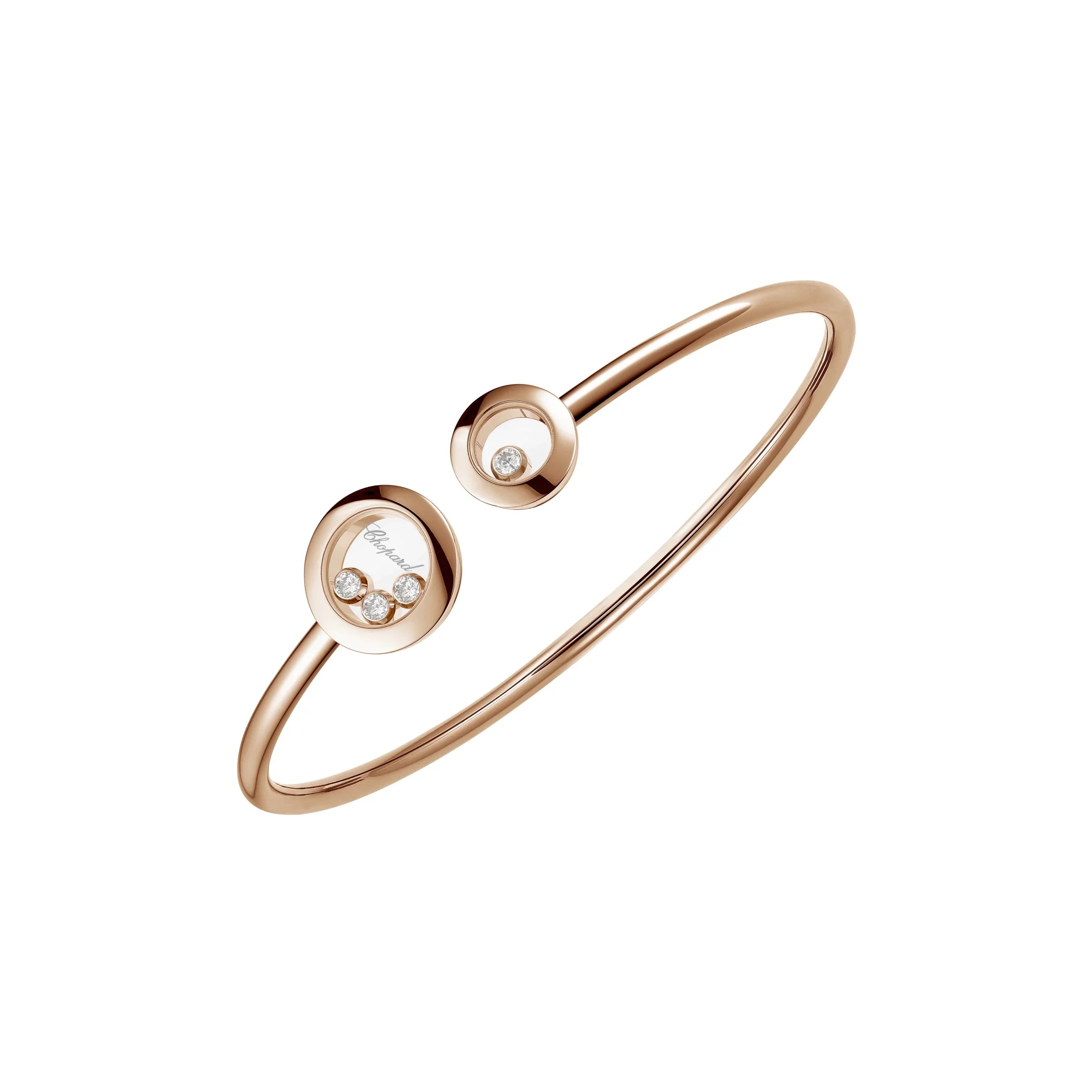 Chopard Happy Diamonds Icons 18ct Rose Gold Circle Bangle - Small