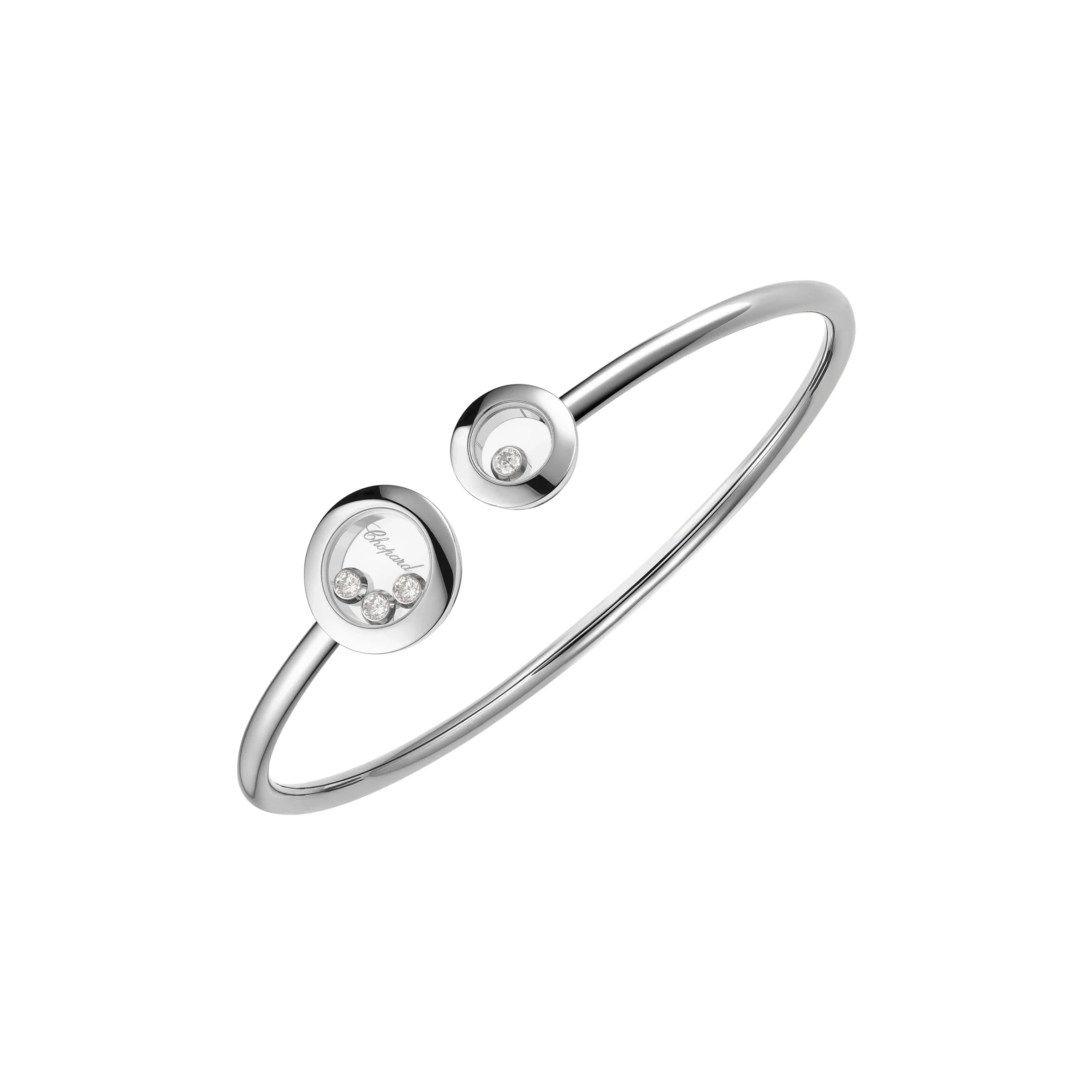Chopard Happy Diamonds Icons 18ct White Gold Circle Bangle - Medium