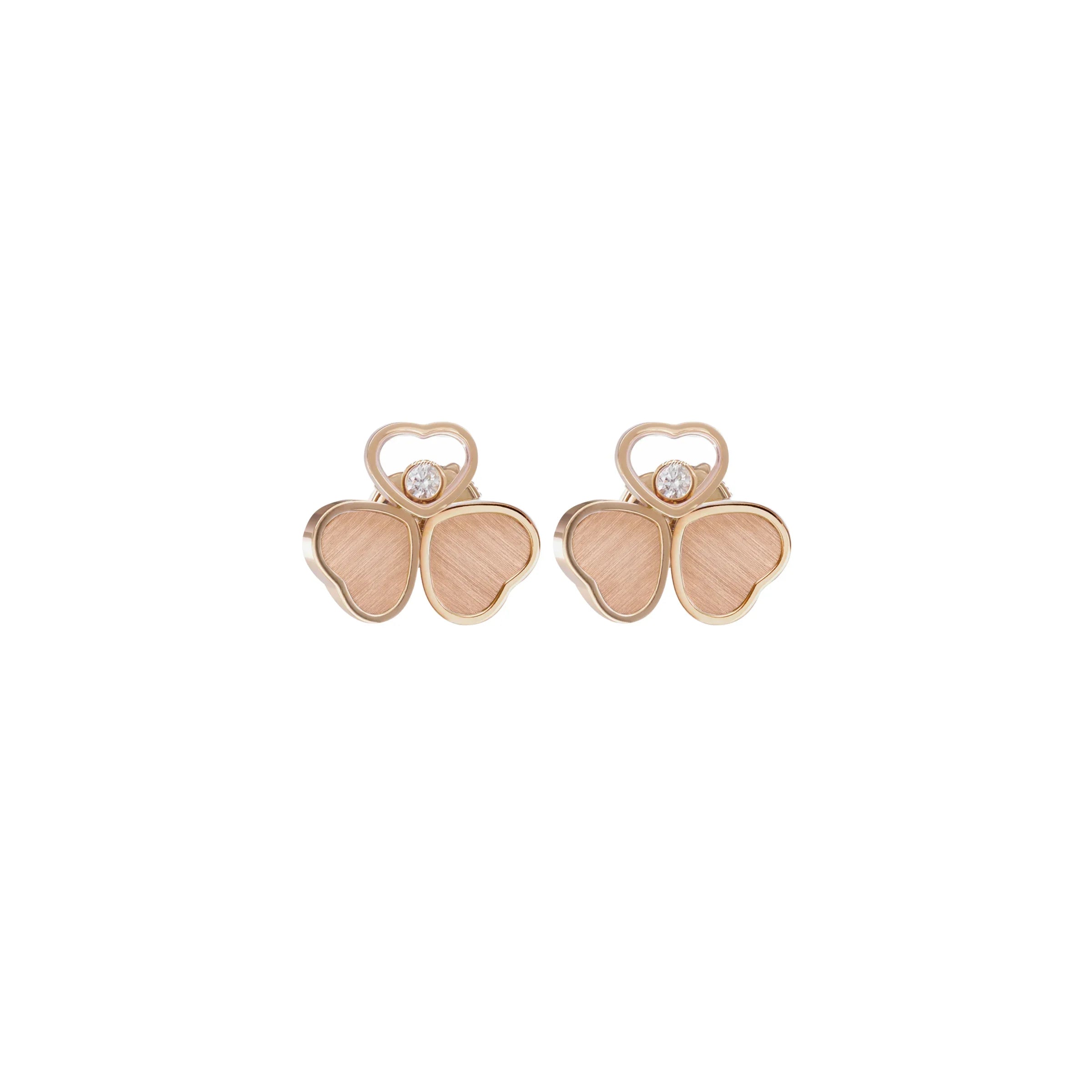 Chopard Happy Hearts Wings 18ct Rose Gold Earrings