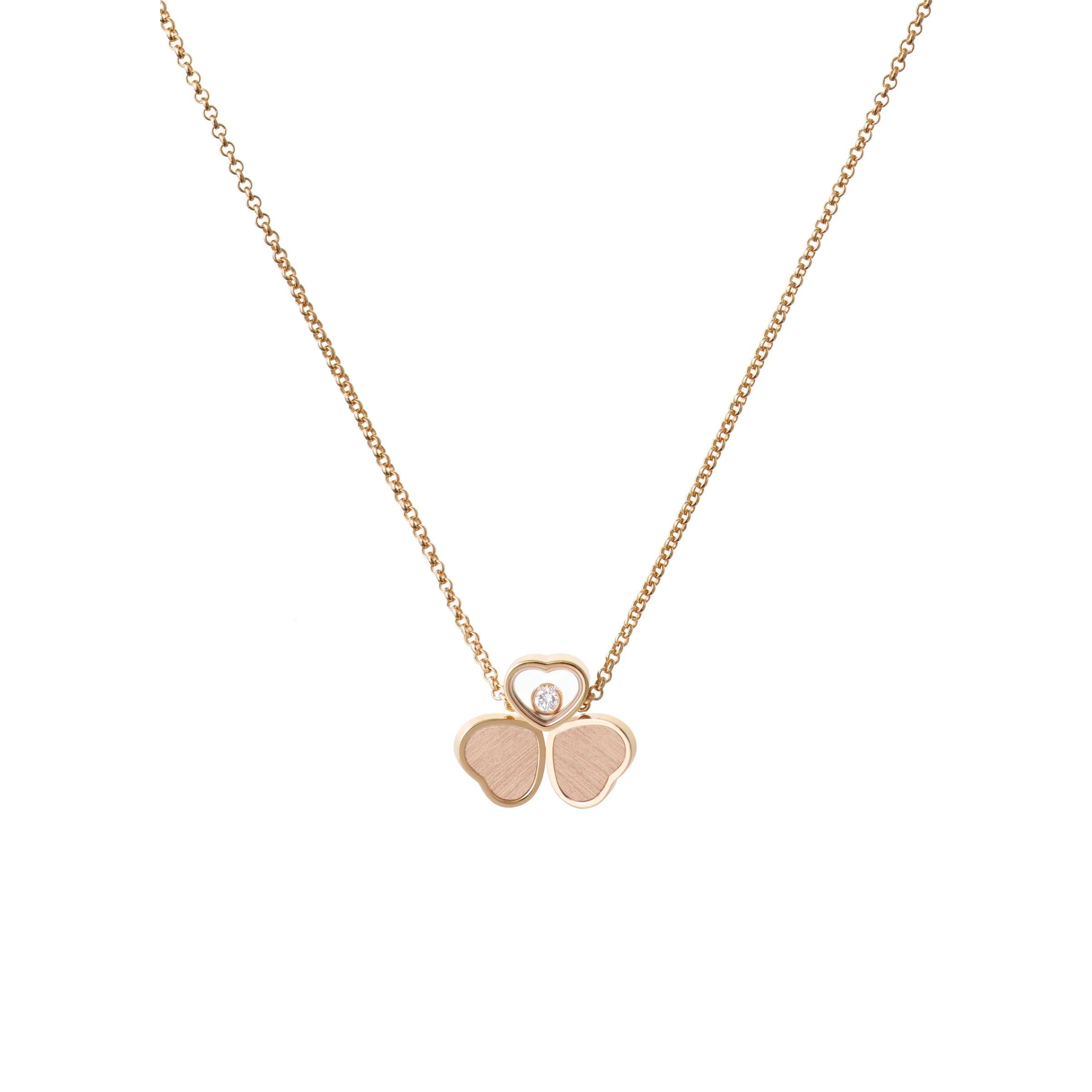 Chopard Happy Hearts Wings 18ct Rose Gold Necklace