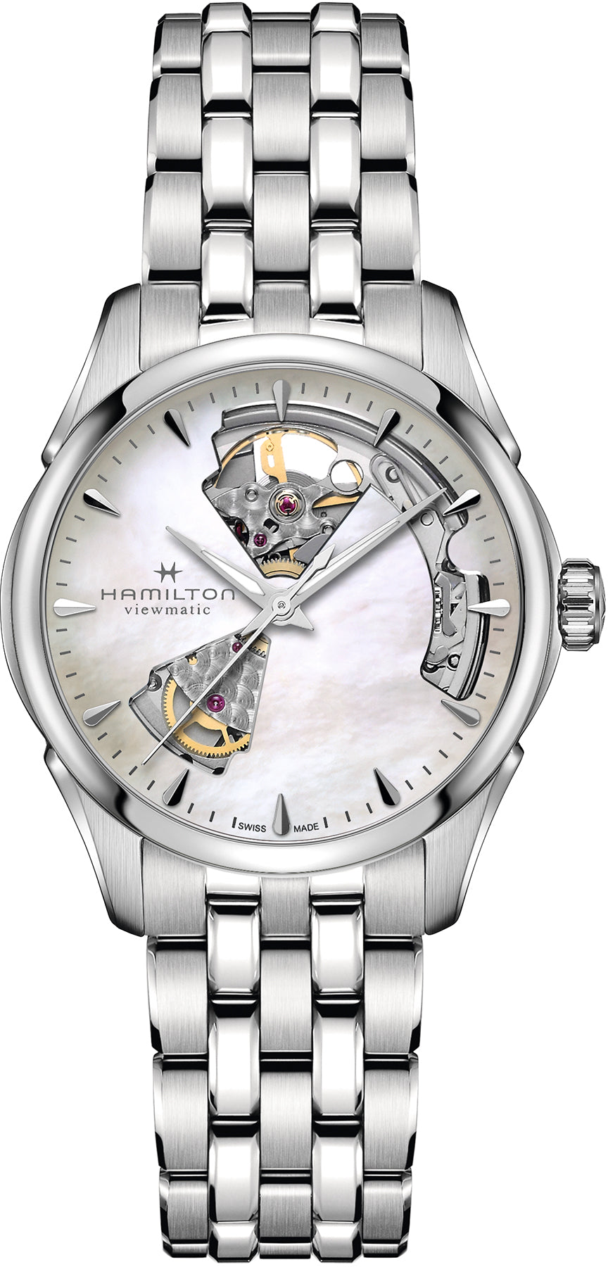 Hamilton Watch Jazzmaster Open Heart Lady - White