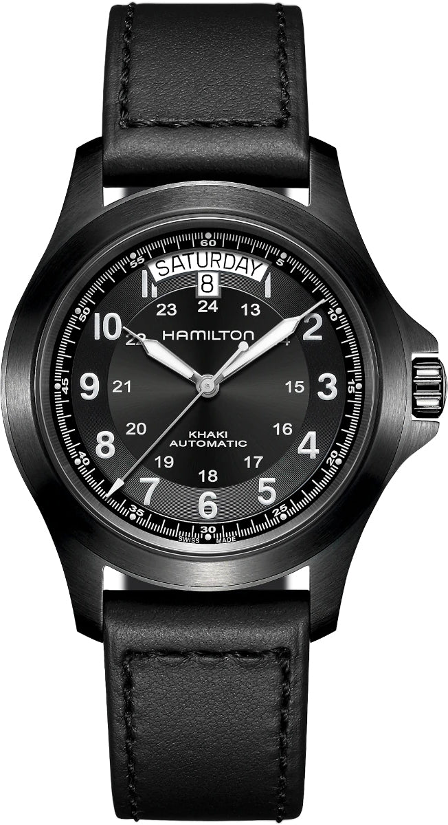 Hamilton Watches Khaki Field King Auto Full Black