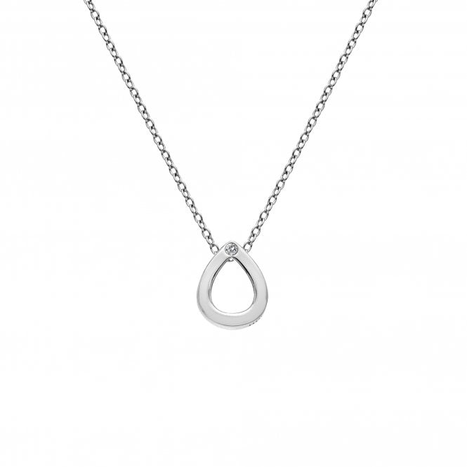 Hot Diamonds Diamond Amulet Sterling Silver Teardrop Necklace - TITLE Silver