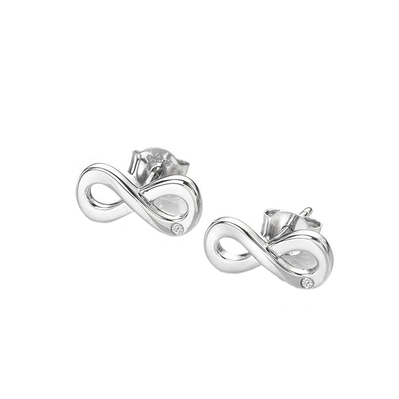 Hot Diamonds Diamond Amulets Sterling Silver Infinity Earrings - Silver