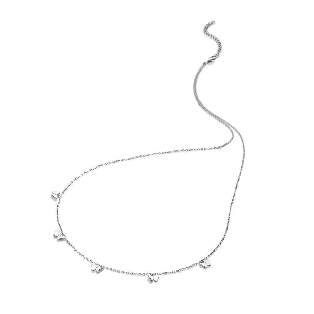 Hot Diamonds Flutter Sterling Silver Butterfly Necklace