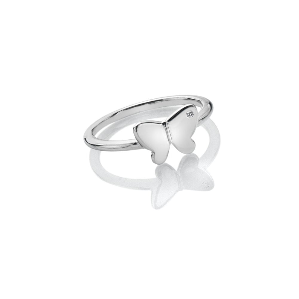 Hot Diamonds Flutter Sterling Silver Butterfly Ring - K
