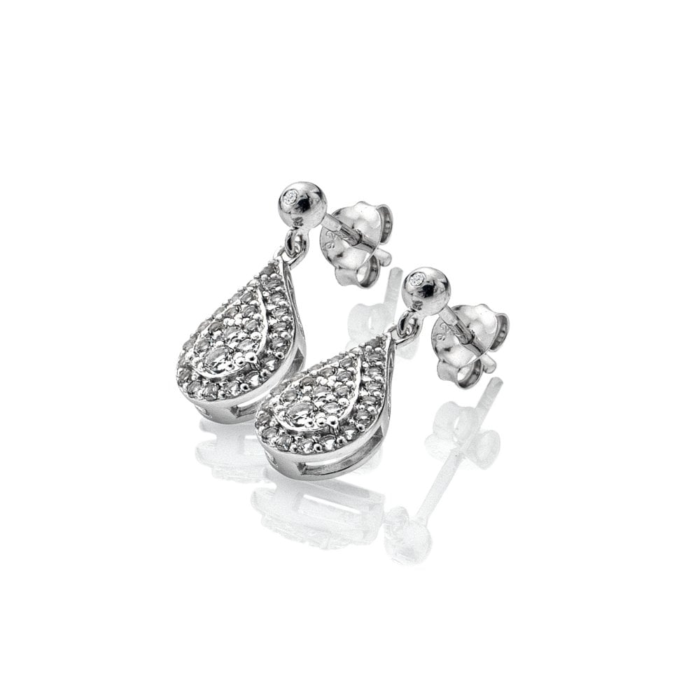 Hot Diamonds Glimmer Sterling Silver White Topaz Earrings