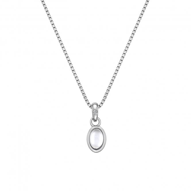 Hot Diamonds June Birthstone Sterling Silver Moonstone Necklace D - TITLE Silver