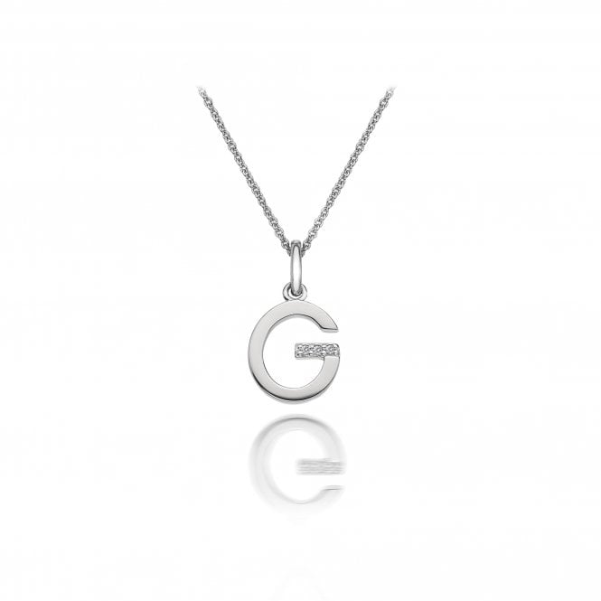 Hot Diamonds Sterling Silver Micro 'G' Necklace - TITLE Silver