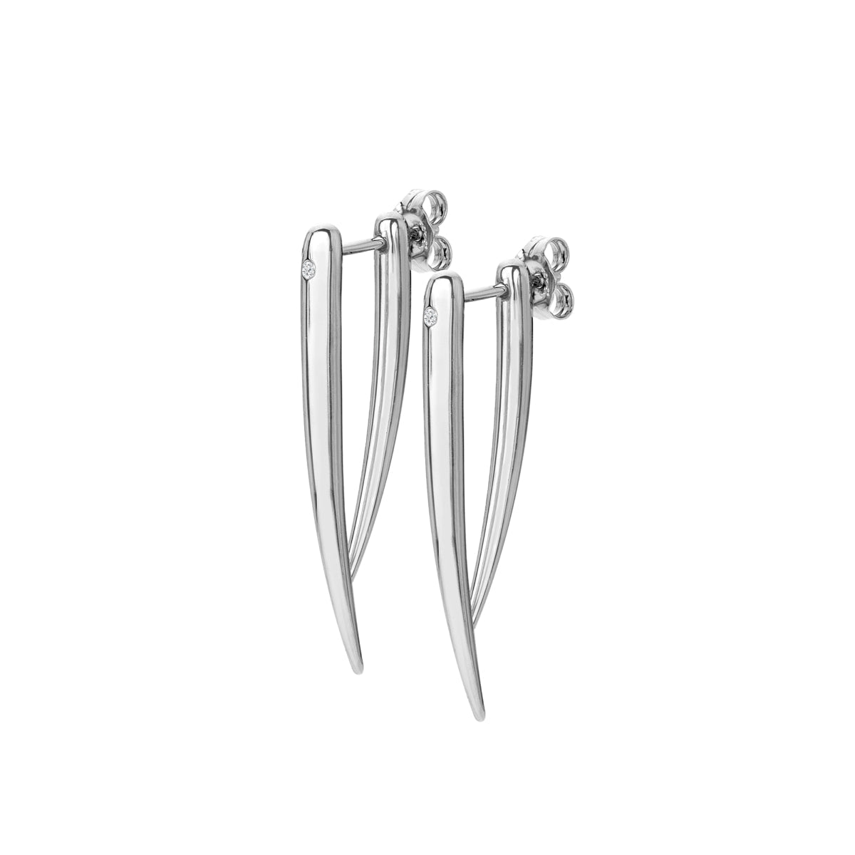 Hot Diamonds Reflect Sterling Silver Statement Earrings - Silver