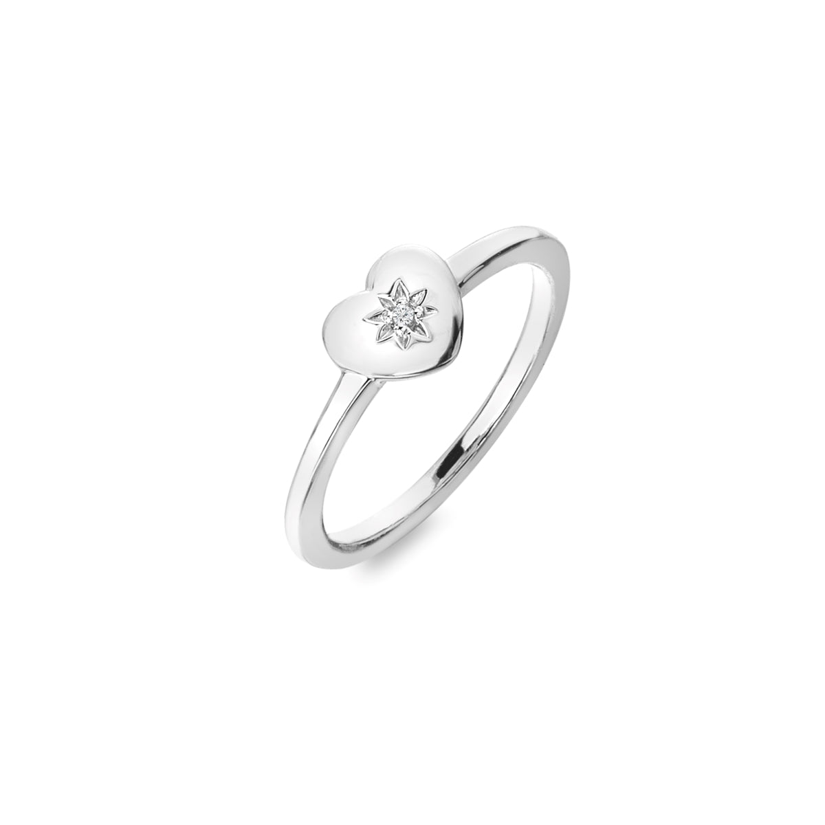 Hot Diamonds Sterling Silver Heart Ring - M