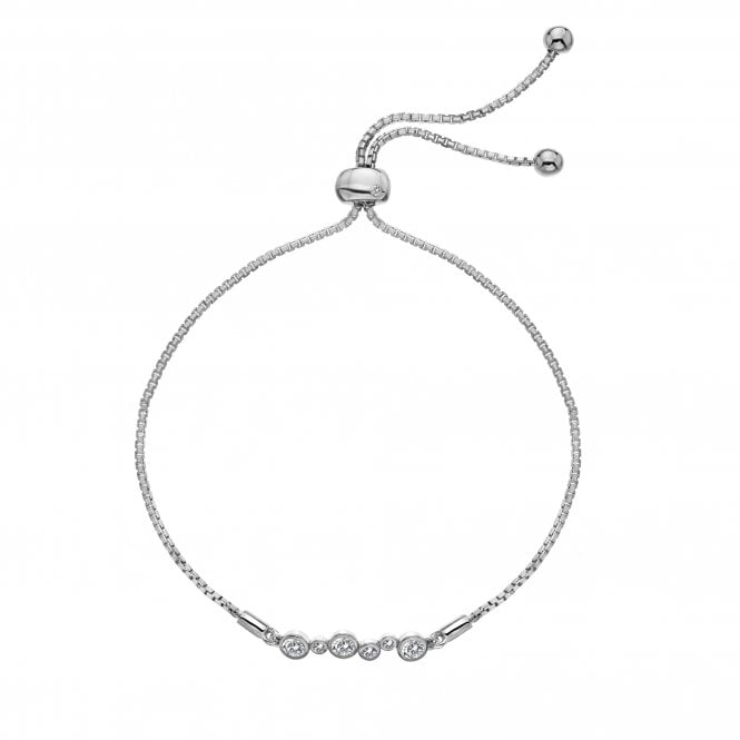 Hot Diamonds Tender Sterling Silver White Topaz Bracelet D - TITLE Silver