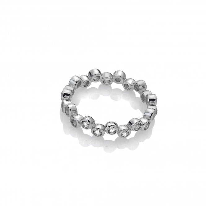Hot Diamonds Tender Sterling Silver White Topaz Ring - TITLE Silver