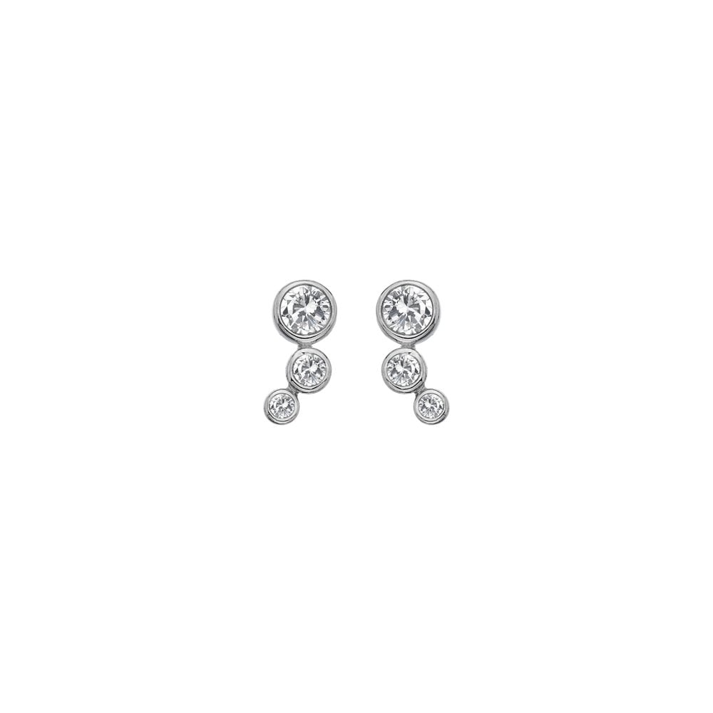 Hot Diamonds Tender Sterling Silver White Topaz Stud Earrings - TITLE Silver