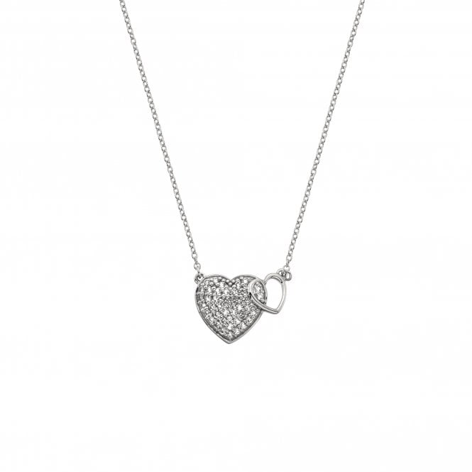Hot Diamonds Togetherness Sterling Silver White Topaz Heart Locket D - TITLE Silver