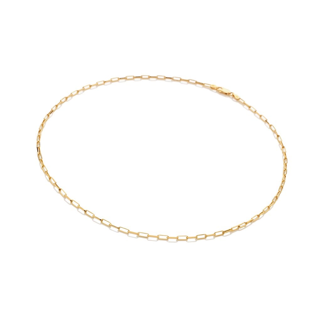 Hot Diamonds x Jac Jossa Embrace Gold Plated Sterling Silver Small Paperclip Chain 40-45cm - Silver