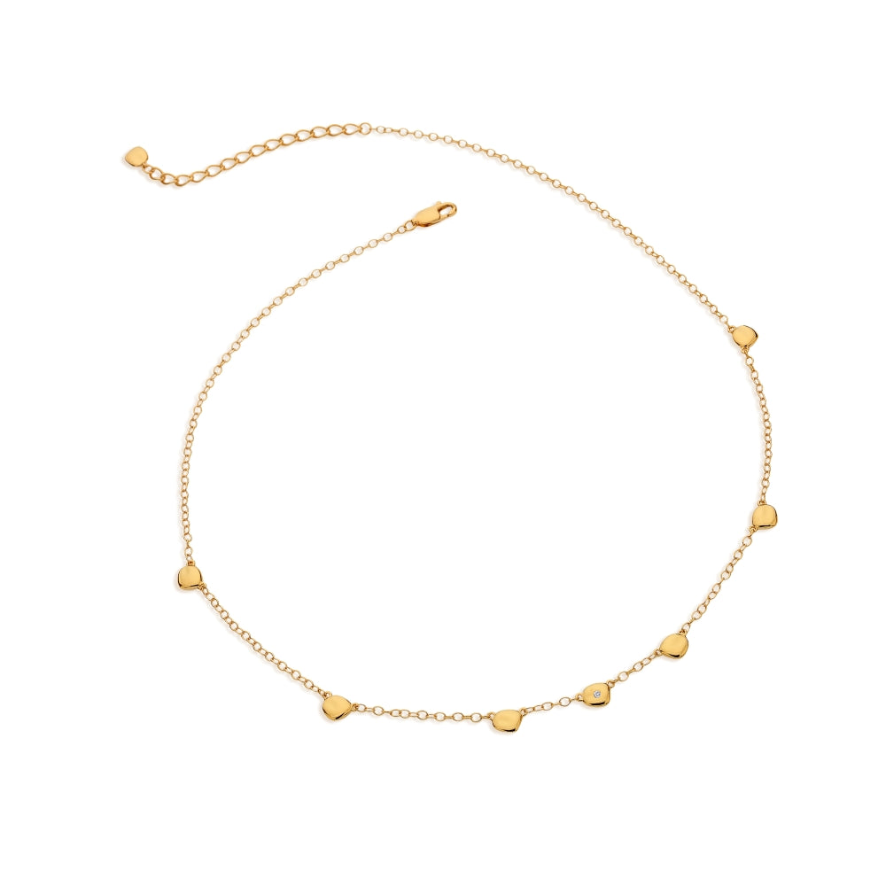 Hot Diamonds x Jac Jossa Beach Gold Plated Sterling Silver Necklace - Silver