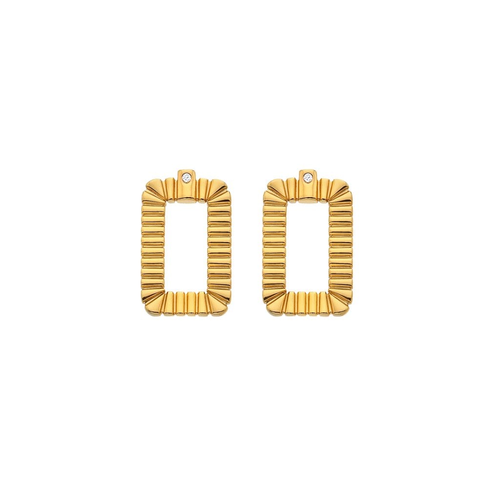Hot Diamonds x Jac Jossa Gold Plated Sterling Silver Radiant Earrings