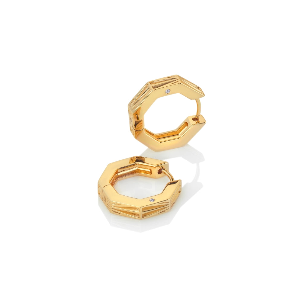 Hot Diamonds x Jac Jossa Hope Gold Plated Sterling Silver Hoop Earrings - Silver