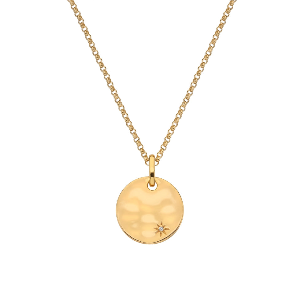 Hot Diamonds x Jac Jossa Lunar Gold Plated Sterling Silver Pendant - Silver