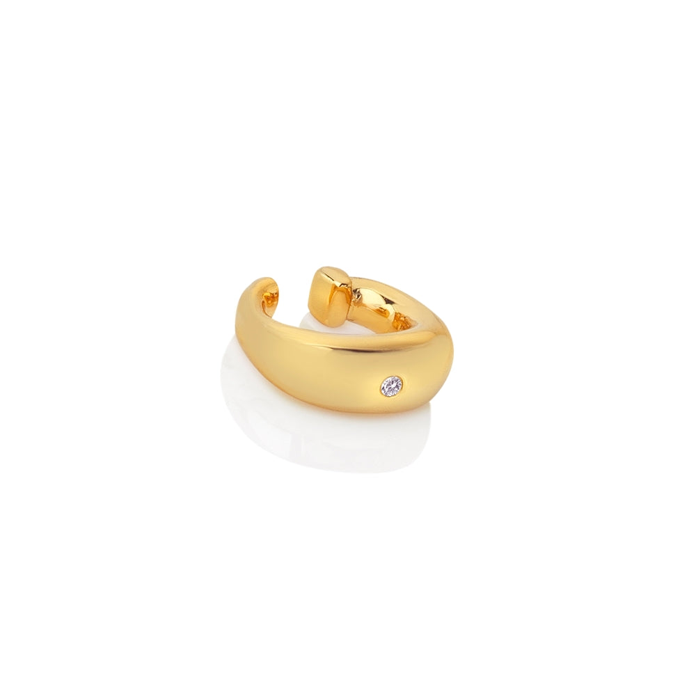 Hot Diamonds x Jac Jossa Soul Gold Plated Sterling Silver Organic Ear Cuff D - Silver