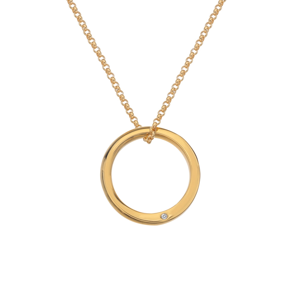 Hot Diamonds x Jac Jossa Soul Gold Plated Sterling Silver Pendant - Silver