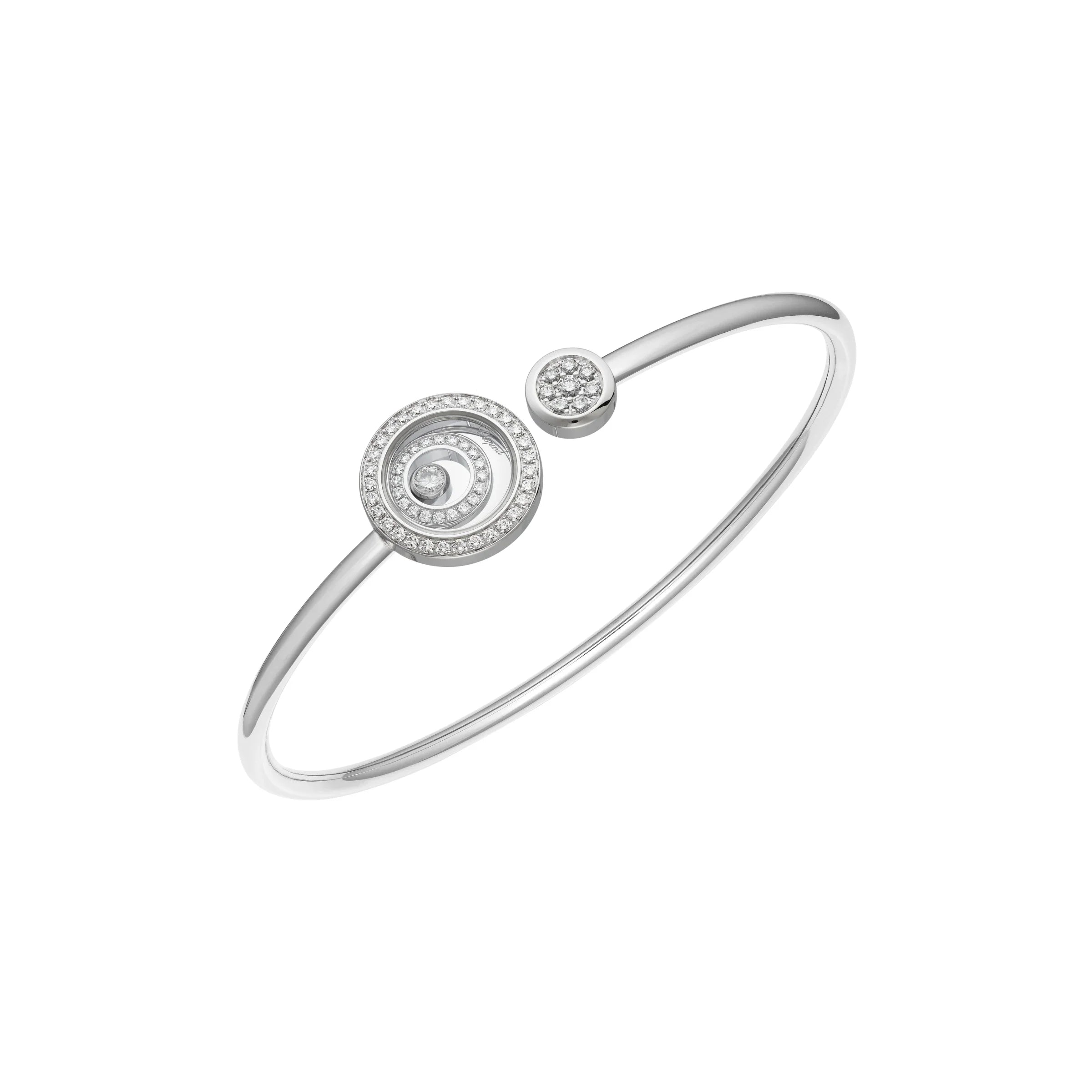 Chopard Happy Spirit 18ct White Gold 0.47ct Diamond Bangle - S