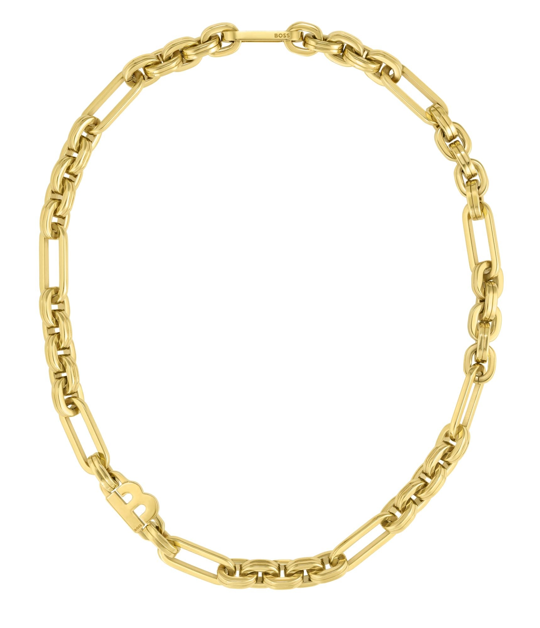 Boss Jewellery Gold Plated Stainless Steel Gold Link Necklace - Gold