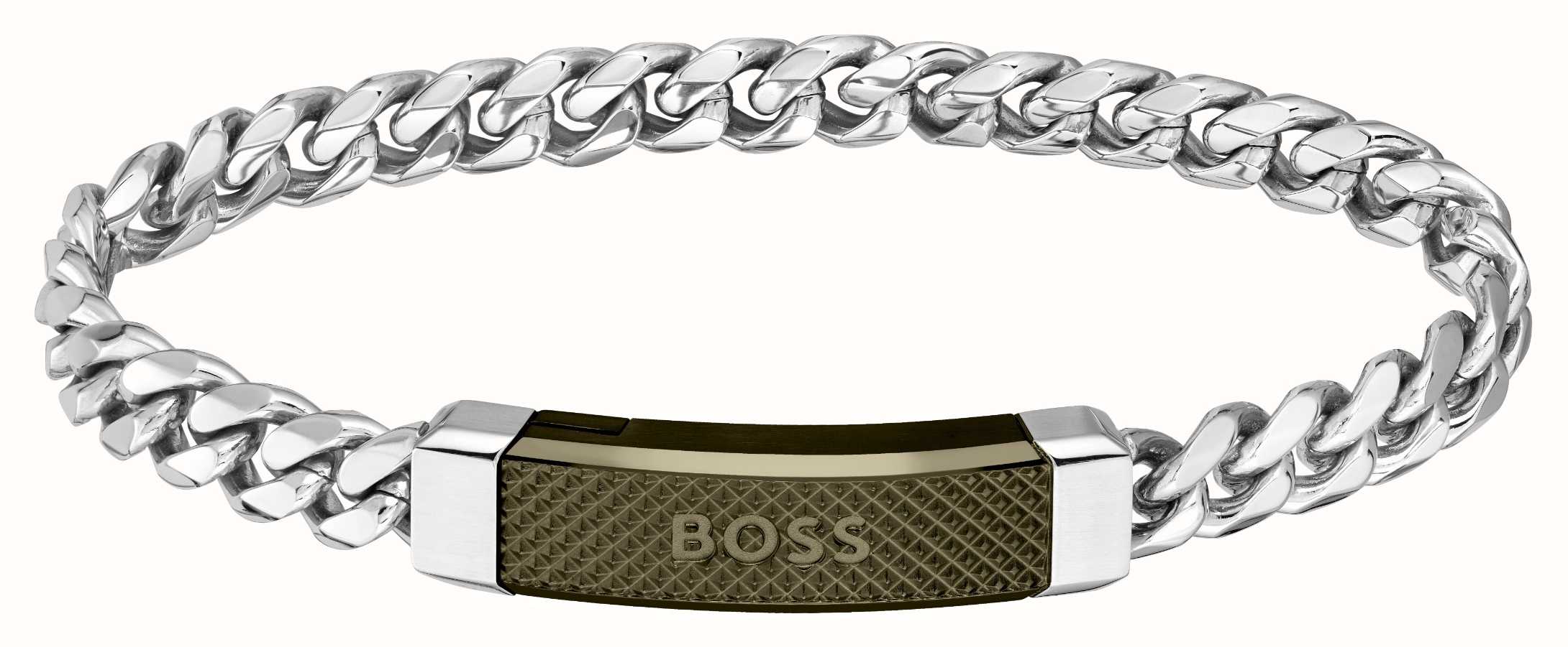 Boss Jewellery Stainless Steel Men's Bennett Chain Bracelet - Silver