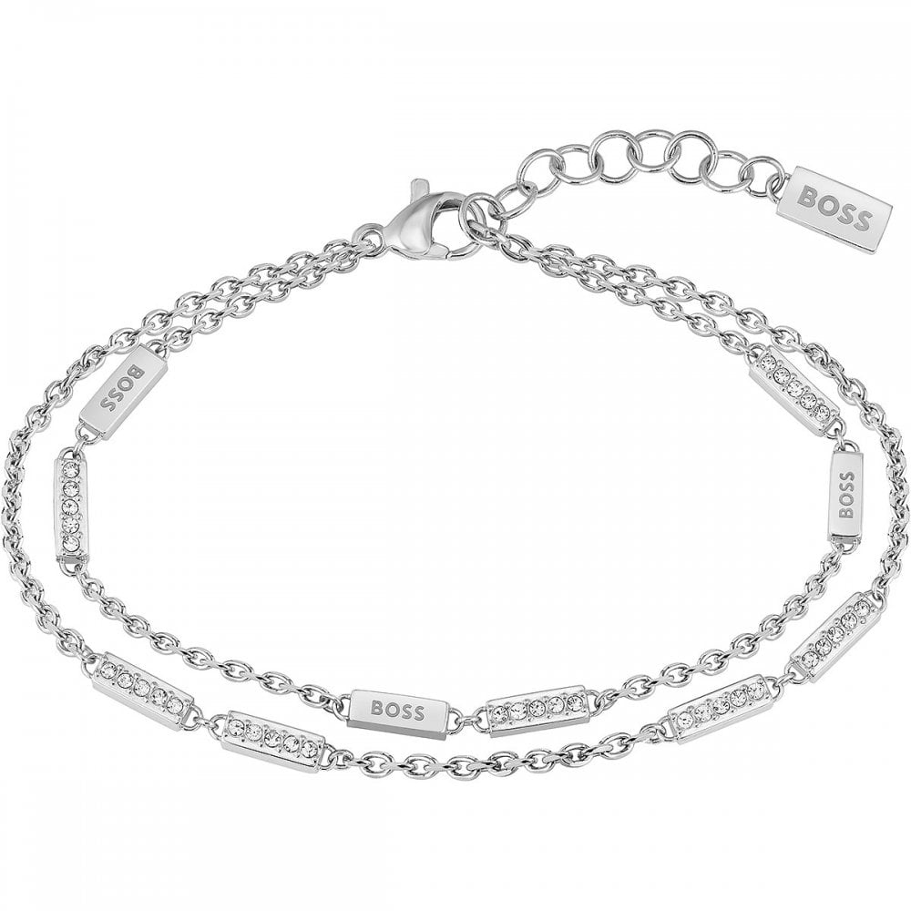 Boss Laria Double Layered Stainless Steel Bracelet