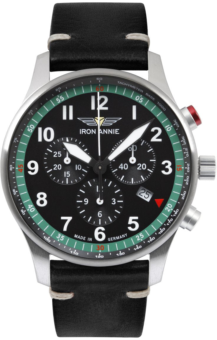 Iron Annie Watch F13 Tempelhof Chronograph Mens - Black