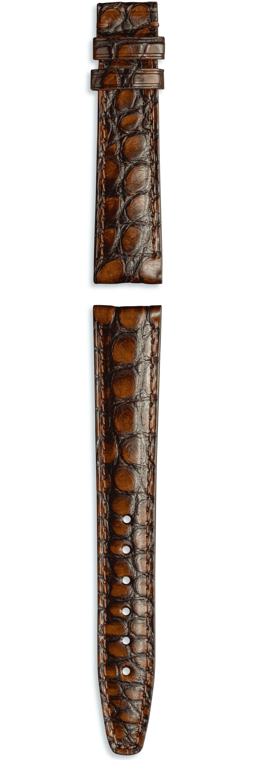 IWC Strap Alligator Dark Brown For Butterfly Clasp XL - Brown