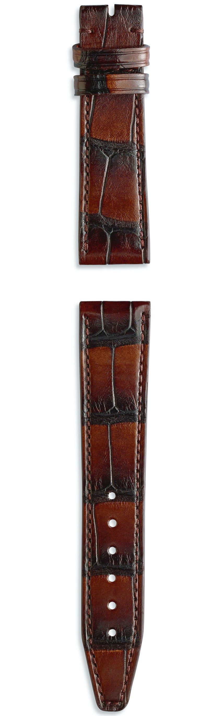 IWC Strap Alligator Marron Brown For Pin Buckle XXS - Brown
