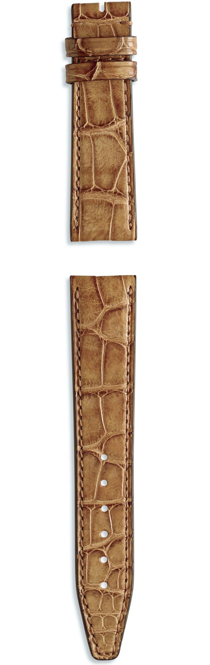 IWC Strap Alligator Marron Light Brown For Pin Buckle - Brown