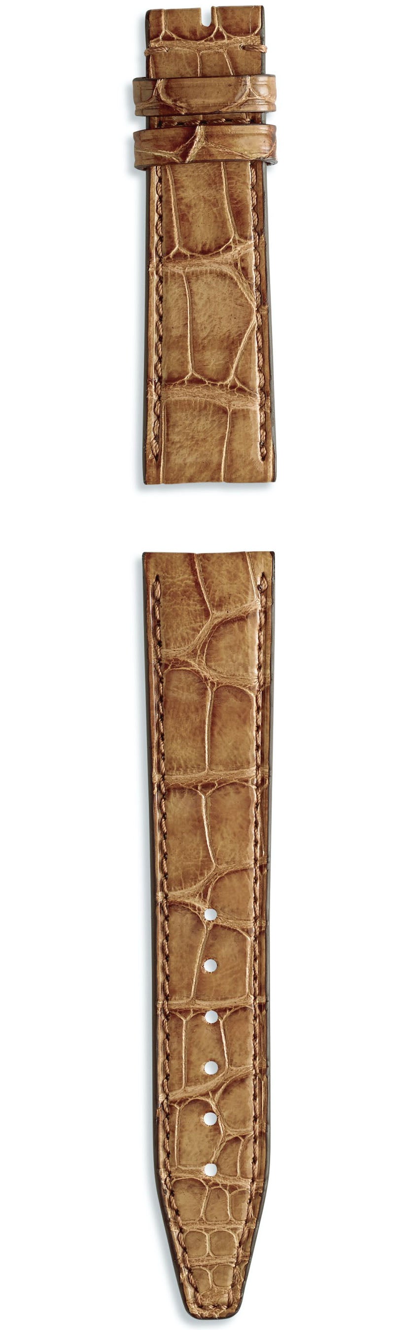 IWC Strap Alligator Marron Light Brown For Pin Buckle XS - Brown