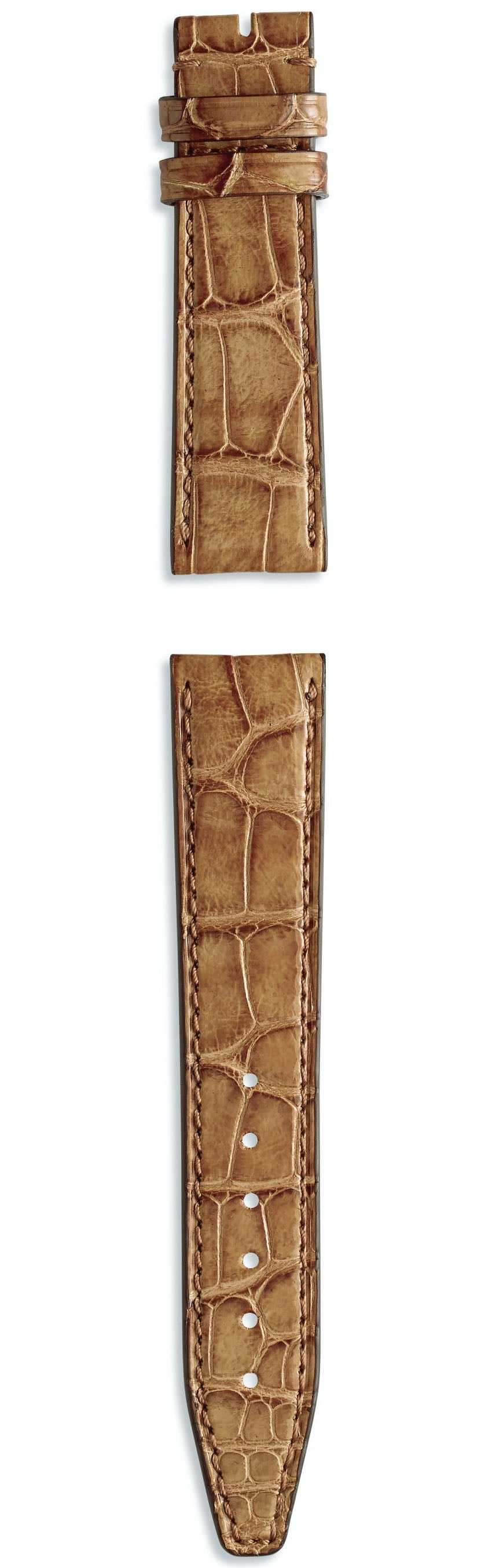 IWC Strap Alligator Marron Light Brown For Pin Buckle XXS - Brown