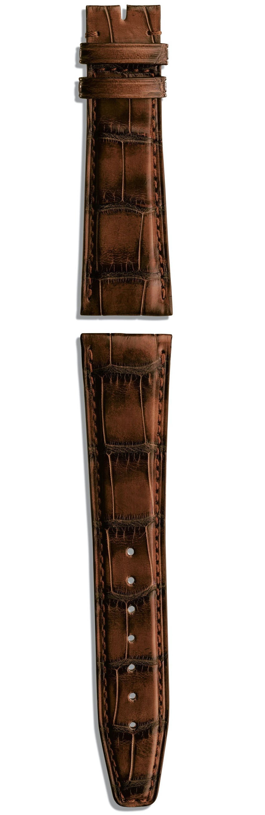 IWC Strap Alligator Marron Brown For Pin Buckle - Brown